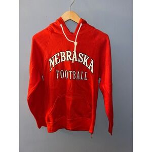 Miller Nebraska Football Red Hoodie Sweatshirt Size S Made in USA